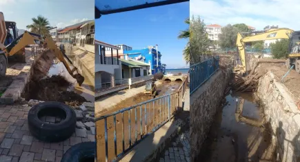 Foça’daki selin ardından büyük temizlik: İZSU dere yataklarını baştan sona açtı
