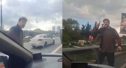 Trafikte yol verme kavgası: Aracın camlarını yumruklayan sürücü trafikten men edildi