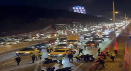 Maltepe’de kazaya müdahale eden trafik polisine motosiklet çarptı