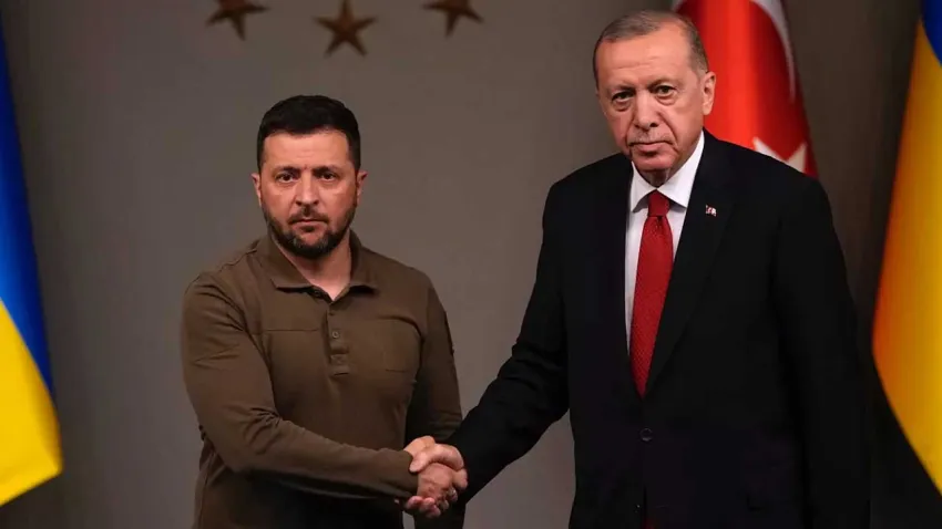 Cumhurbaşkanı Erdoğan, Zelenski görüşmesi başladı haberinin görseli