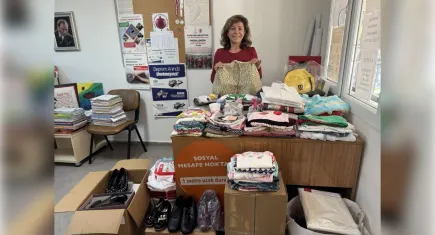 Karşıyaka'da kadın muhtar, çocuklar üşümesin diye kampanya başlattı