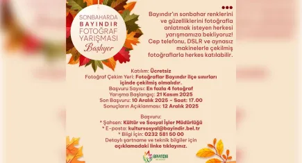 Bayındır’da sonbahar renkleri objektiflere yansıyacak