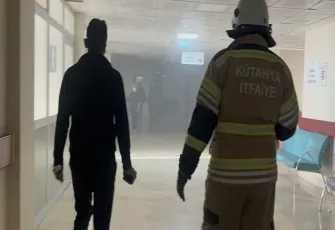 Kütahya Evliya Çelebi Hastanesi'nde yangın paniği