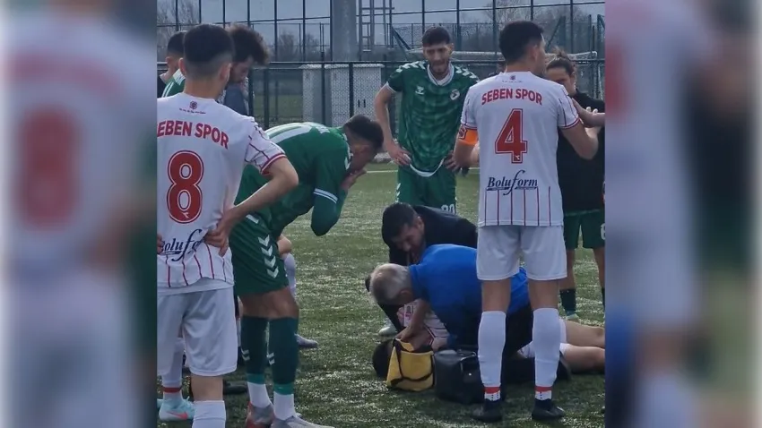 Bolu Amatör Kümede korkutan anlar: Orçun Taha bilincini kaybetti haberinin görseli