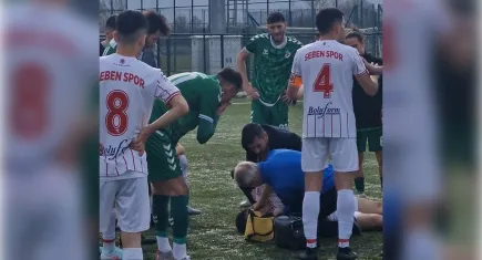 Bolu Amatör Kümede korkutan anlar: Orçun Taha bilincini kaybetti