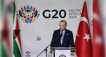 Cumhurbaşkanı Erdoğan'dan G20 çıkışı: Filistin Devleti kurulmadan küresel barış mümkün değil
