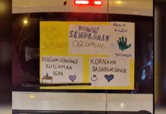 Trafikte kornalar bu kez Down Sendromlu Bekir için çaldı