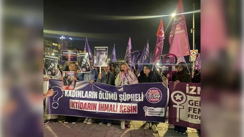 25 Kasımda kadınlar sessizliğini bozdu: Adalet arayan annelerin çığlığı Alsancak'ta yankılandı