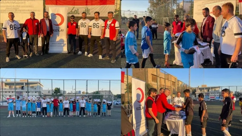 Kerkük’te gençler Türk Kızılay’la sahaya çıktı: Dostluk maçı ve spor desteği haberinin görseli