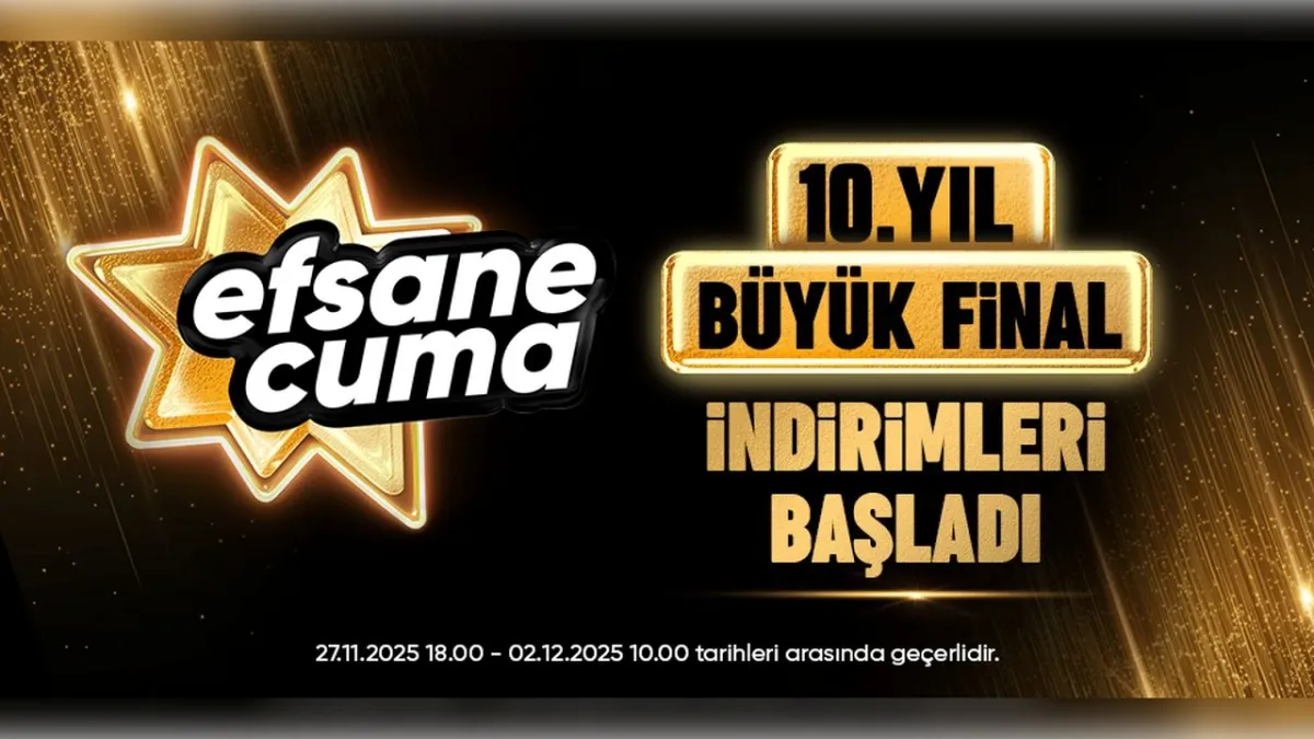 Hepsiburada’da 10. Yıl Finali: Milyonlarca Üründe Kaçırılmayacak Fırsatlar haberinin görseli