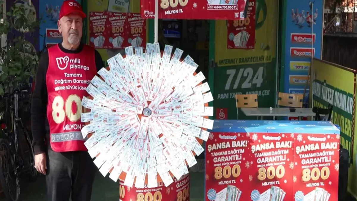 Milli Piyango yılbaşı heyecanı başladı: 800 milyon TL'lik rekor ikramiye satışları patlattı! haberinin görseli