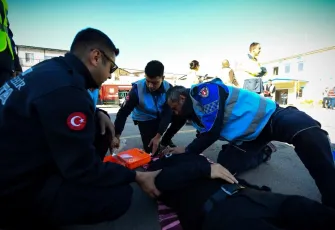 Zabıta Dairesi Başkanlığı’nda gerçeği aratmayan afet tatbikatı