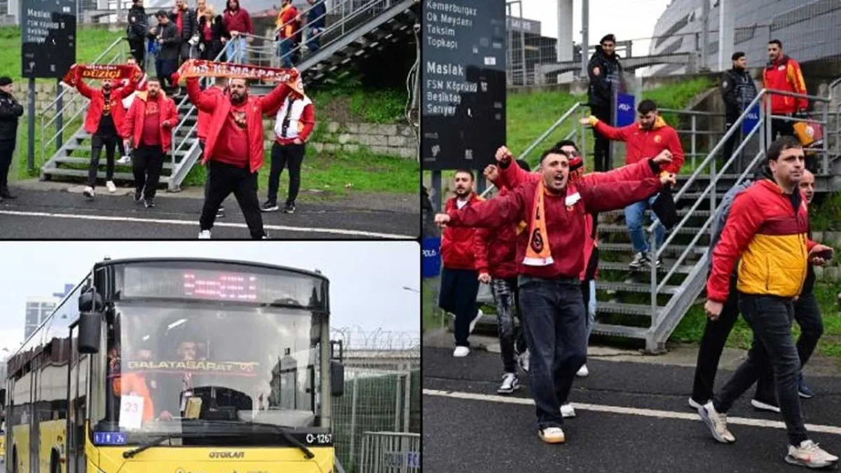 Galatasaray taraftarları Kadıköy yolcusu haberinin görseli