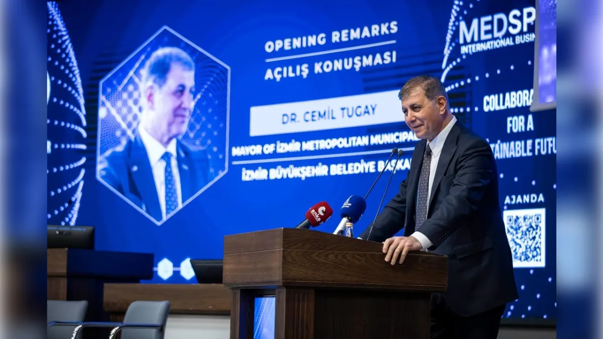 Başkan Tugay İZİKAD’ın MEDSPARC Uluslararası İş Zirvesi’nde haberinin görseli