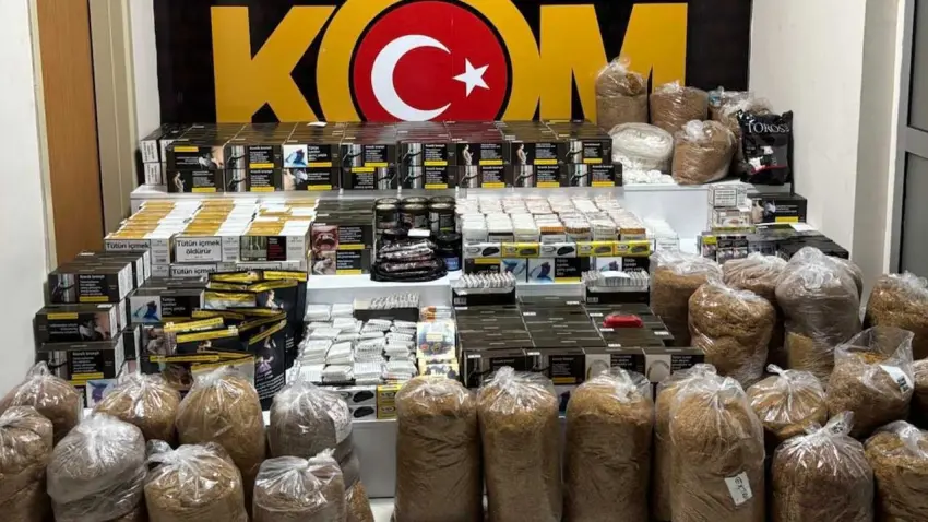 KOM ekiplerinden kaçak tütün satanlara dev operasyon! haberinin görseli