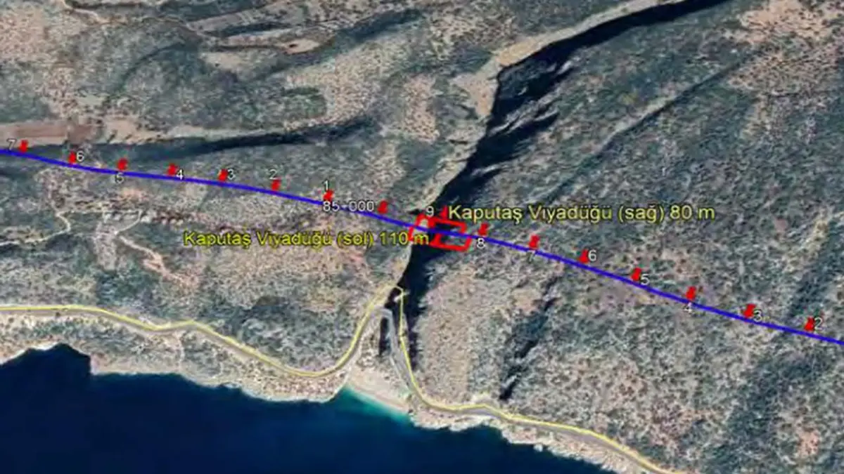 66 bin 73 ağacın kesileceği Kalkan bölünmüş yol projesi iptal edildi haberinin görseli
