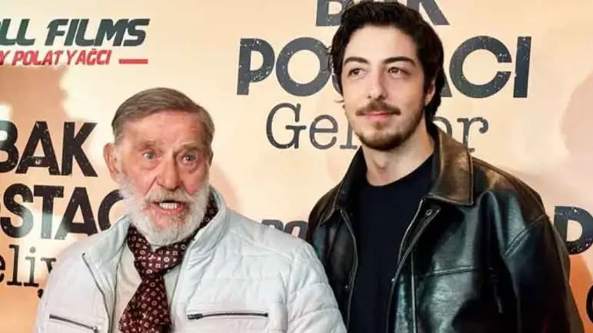 Ünlü oyuncu Ahmet Mekin, torunuyla birlikte ‘Bak Postacı Geliyor’ filminde rol aldı