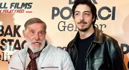 Ünlü oyuncu Ahmet Mekin, torunuyla birlikte ‘Bak Postacı Geliyor’ filminde rol aldı