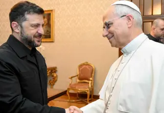 Zelenskiy, Papa 14’üncü Leo ile bir araya geldi