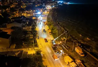 İZSU ekipleri Güzelbahçe–Narlıdere ana iletim hattındaki arızayı çözdü