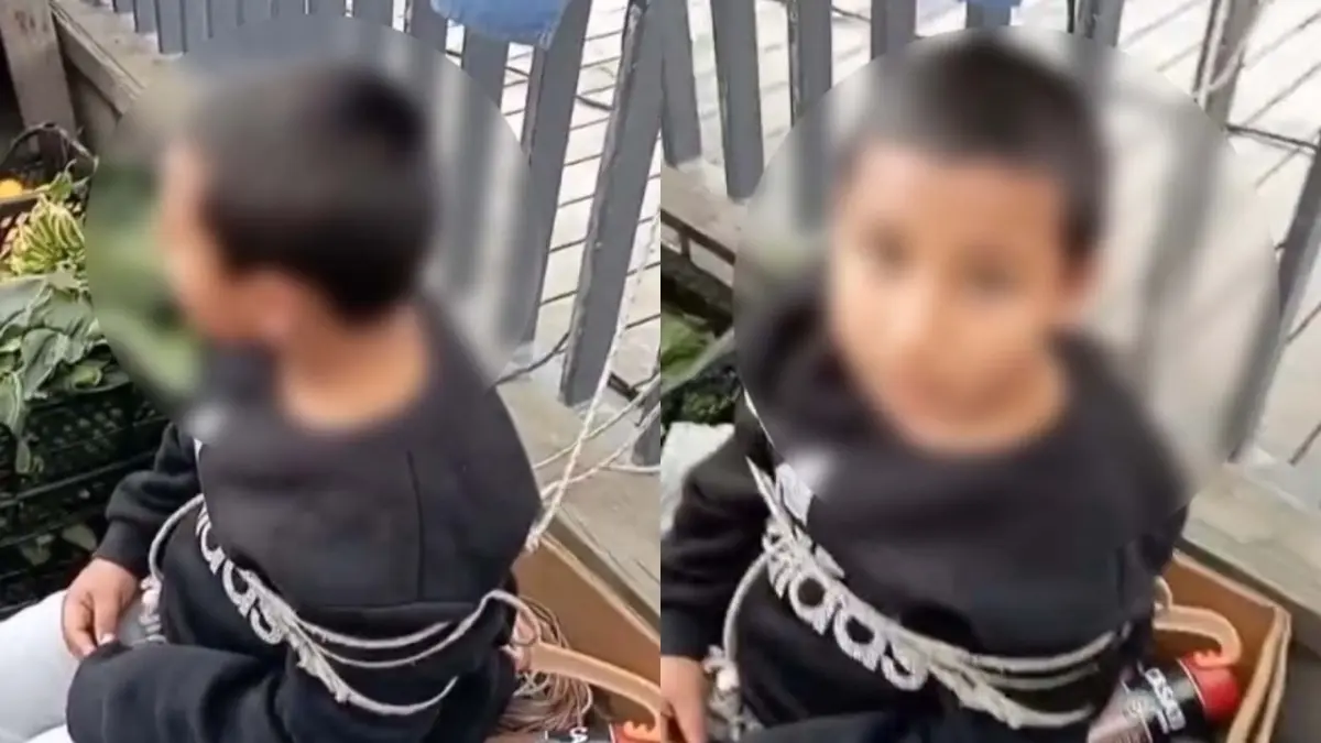 Tezgahından eşofman çalan çocuğu iple bağladı haberinin görseli