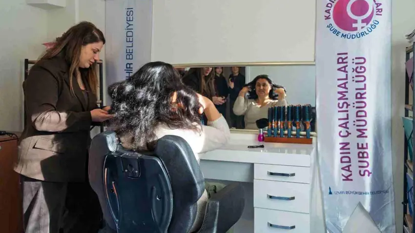 İzmir’de kadınlara ücretsiz kuaförlük ve eğitim hizmeti
