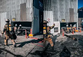 Çimento fabrikasında nefes kesen tatbikat