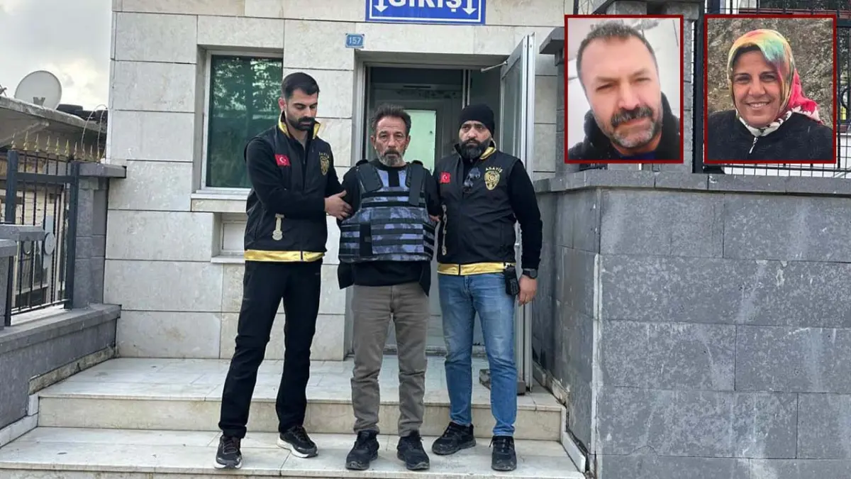 Eşi ve bacanağını öldüren zanlı tutuklandı haberinin görseli