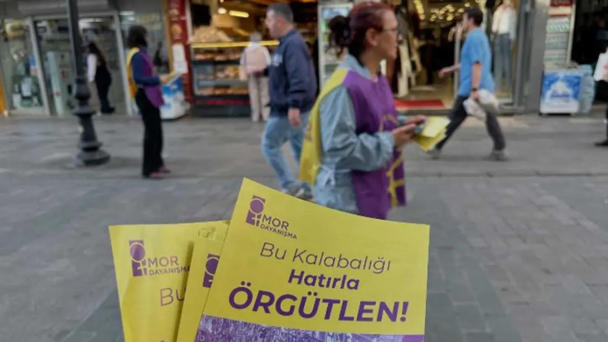 İzmir Mor Dayanışma Karşıyaka’dan seslendi: Gücümüz dayanışmada  haberinin görseli