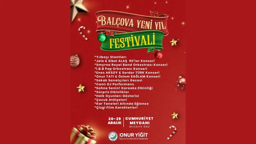 Balçova’da yeni yıl heyecanı 10 gün boyunca sürecek