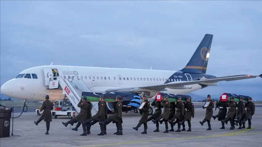 Libya Genelkurmay Başkanı Al-Haddad ve askeri heyetin naaşları Ankara’dan Libya’ya uğurlandı