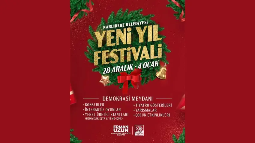 Narlıdere’de Yeni Yıl Coşkusu Sokağa Taşıyor