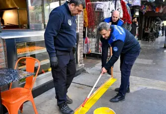 Küçükpark’ta kaldırımlar artık daha güvenli