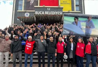 İşçileri eylemde, başkanları tatilde