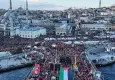 Galata Köprüsü’nde tarihi sabah: 520 bin kişi Filistin için tek yürek oldu! 