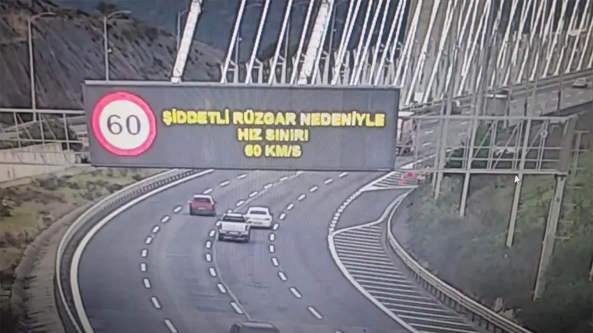 Yavuz Sultan Selim Köprüsü'nde ‘Fırtına’ alarmı: Hız sınırı düşürüldü haberinin görseli
