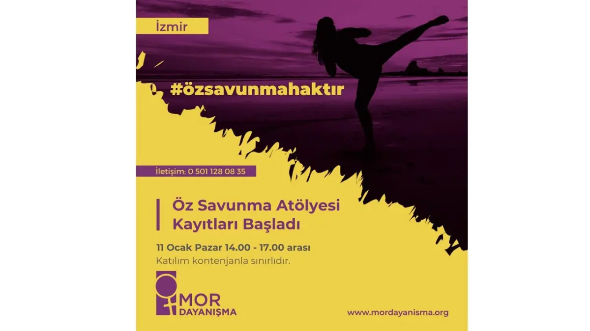 İzmir Mor Dayanışma’dan kadınlara özsavunma atölyesi haberinin görseli