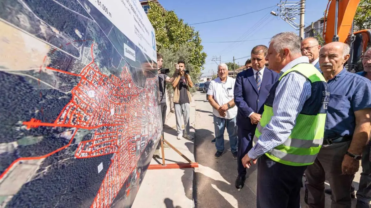 Sarnıç’ta 205 milyon liralık su altyapısı yatırımı hızla ilerliyor haberinin görseli