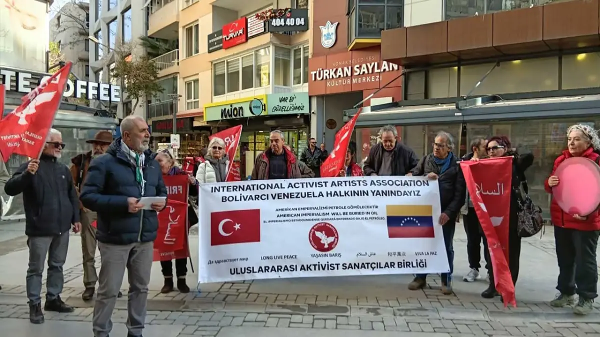 Aktivist Sanatçılar Birliği’nden ABD’ye yönelik protesto haberinin görseli