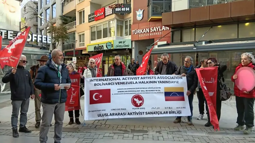 Aktivist Sanatçılar Birliği’nden ABD’ye yönelik protesto haberinin görseli