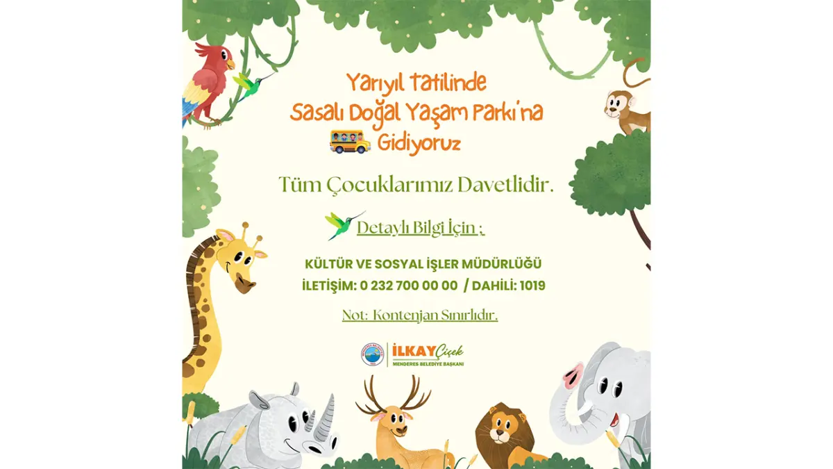 Çocuklara yarıyıl tatilinde Doğal Yaşam Parkı hediyesi haberinin görseli