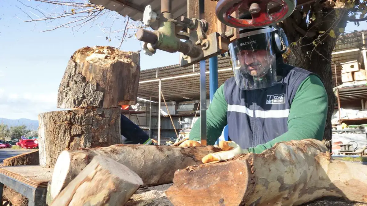 Konak’ta bu kış 250 aileye yakacak odun ulaştı haberinin görseli