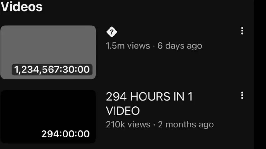 Platformdaki en uzun video! YouTube’a 140 yıl uzunluğunda bir video yüklendi haberinin görseli