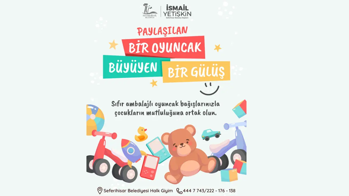Seferihisar’da çocuklar için oyuncak bağışı kampanyası haberinin görseli