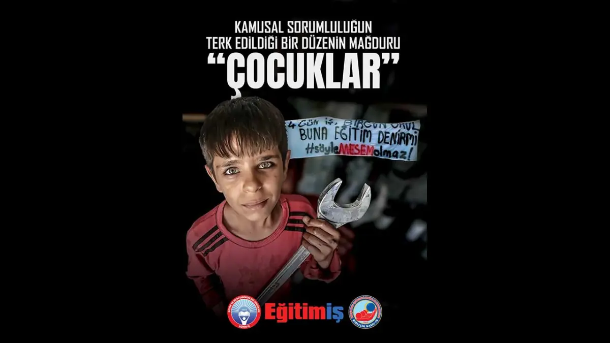 Eğitim-İş’ten çarpıcı rapor: 611 binden fazla çocuk okul dışında haberinin görseli