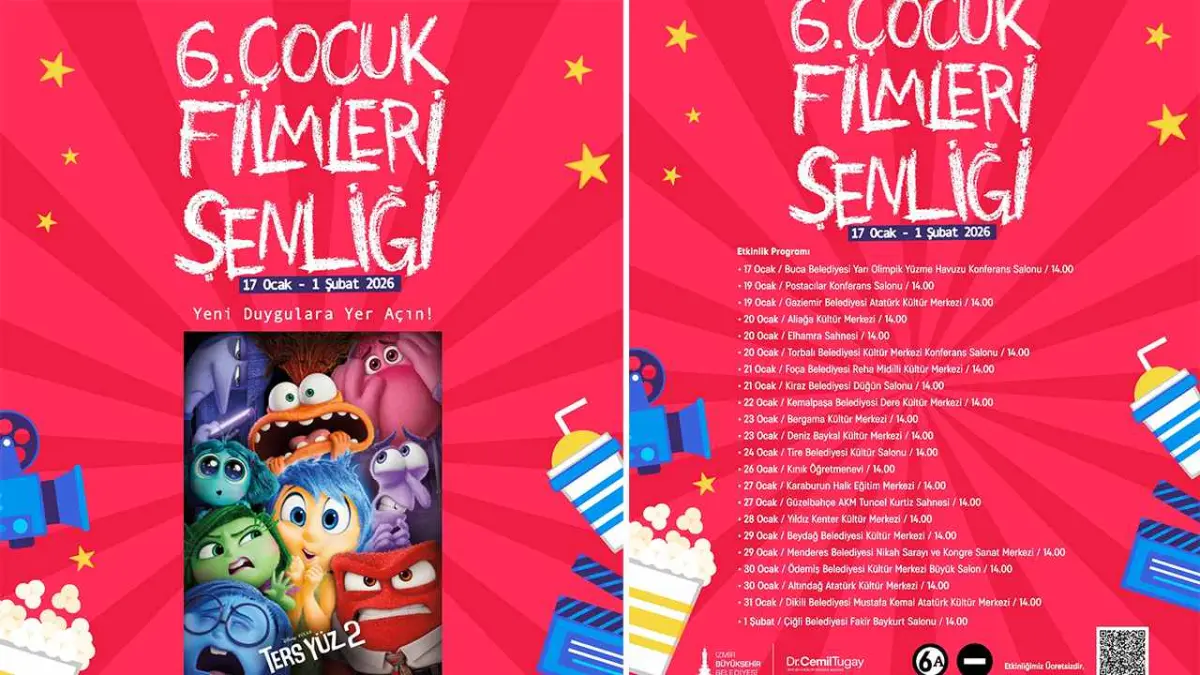 İzmir’de 6. Çocuk Filmleri Şenliği Başlıyor haberinin görseli