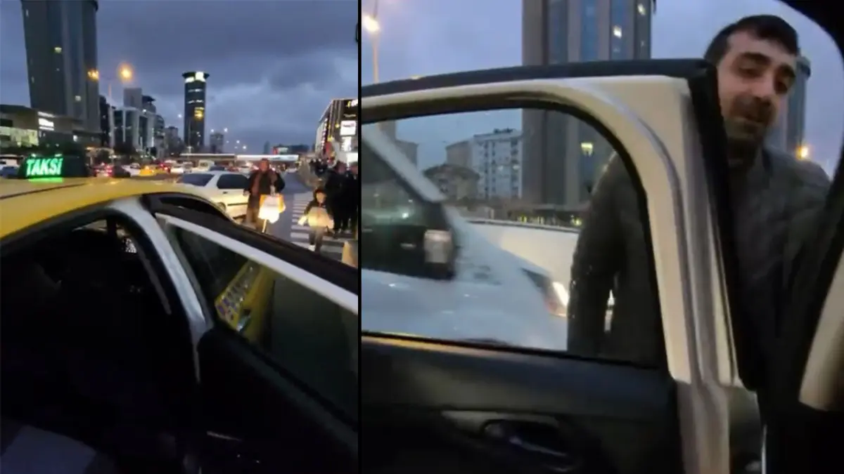 İstanbul’da taksici, aralarında engelli bireylerin de olduğu yolcuları araçtan indirdi haberinin görseli
