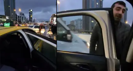İstanbul’da taksici, aralarında engelli bireylerin de olduğu yolcuları araçtan indirdi