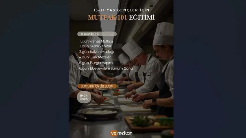 Sömestrde gençler, gerçek mutfakla tanışıyor haberinin görseli