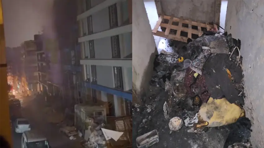 Bahçelievler’de inşaatta yangın: Bodrumda yanmış ceset bulundu